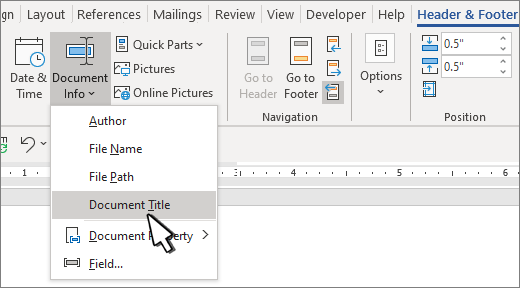 how to use headers in word 2016